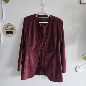 Vintage Danier Leather Burgundy Suede Jacket
